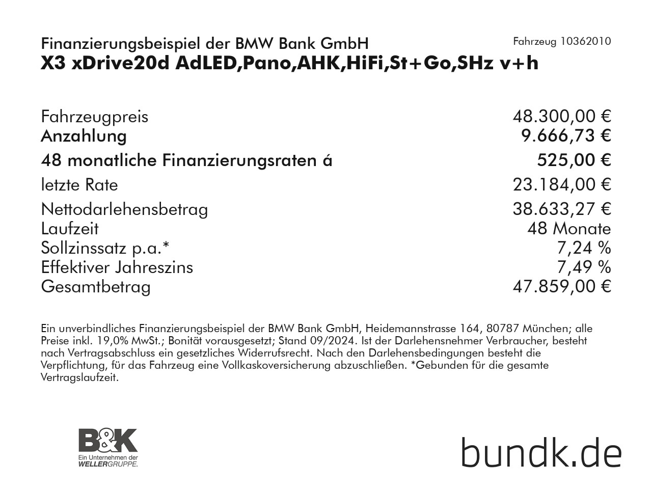 Bild 2 | BMW X3 xDrive20d AdLED, Pano, AHK, HiFi, St+Go, SHz v+h LED