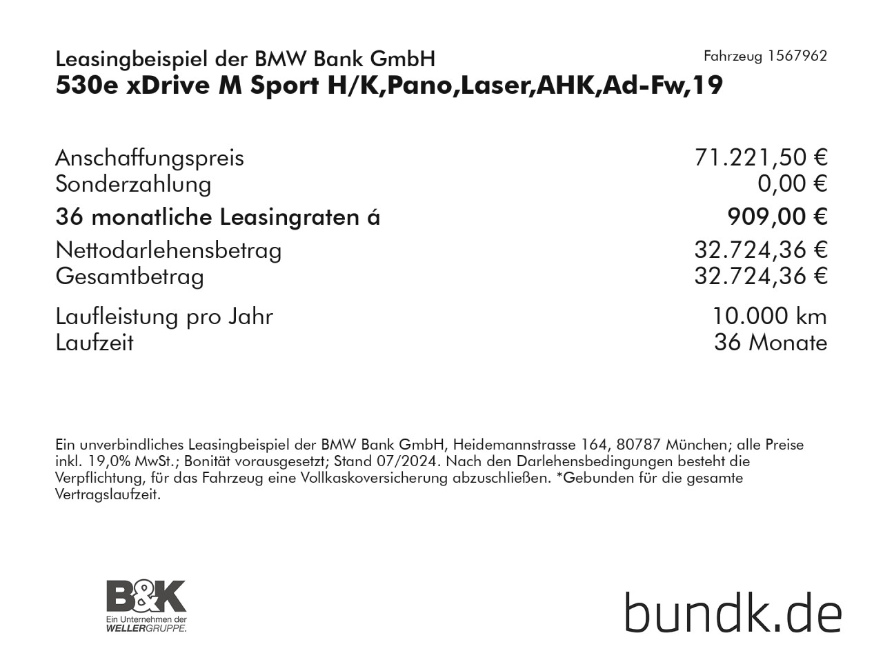 Bild 2 | BMW 530e xDrive M Sport H/K, Pano, Laser, AHK, Ad-Fw, 19