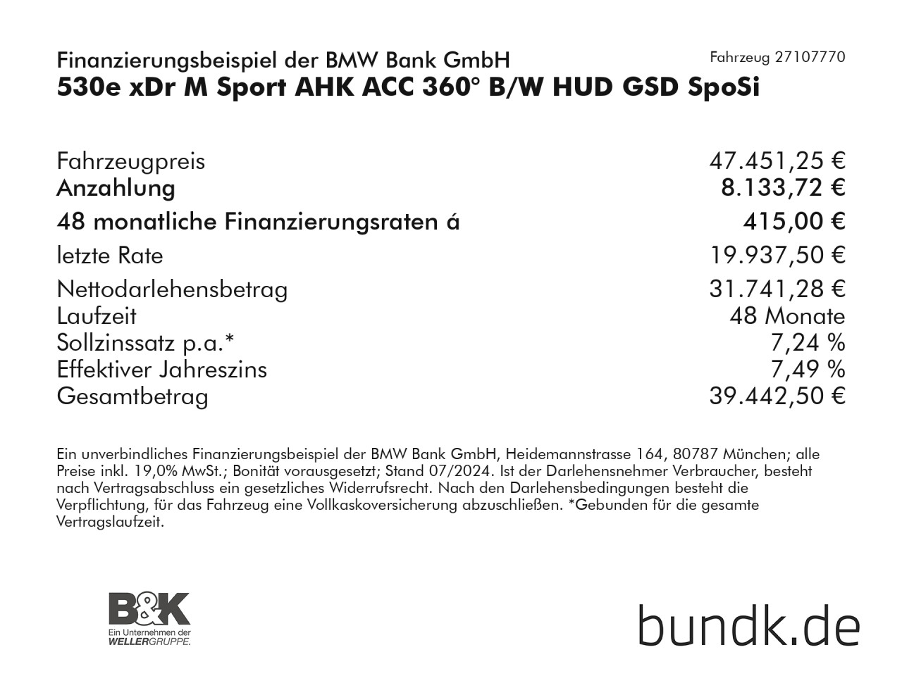 Bild 2 | BMW 530e xDr M Sport AHK ACC 360° B/W HUD GSD SpoSi